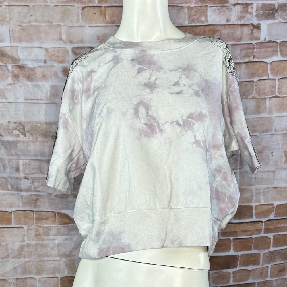 Affliction Women’s Crop Top Tie-Dye Sweatshirt -Size: Large -NWT